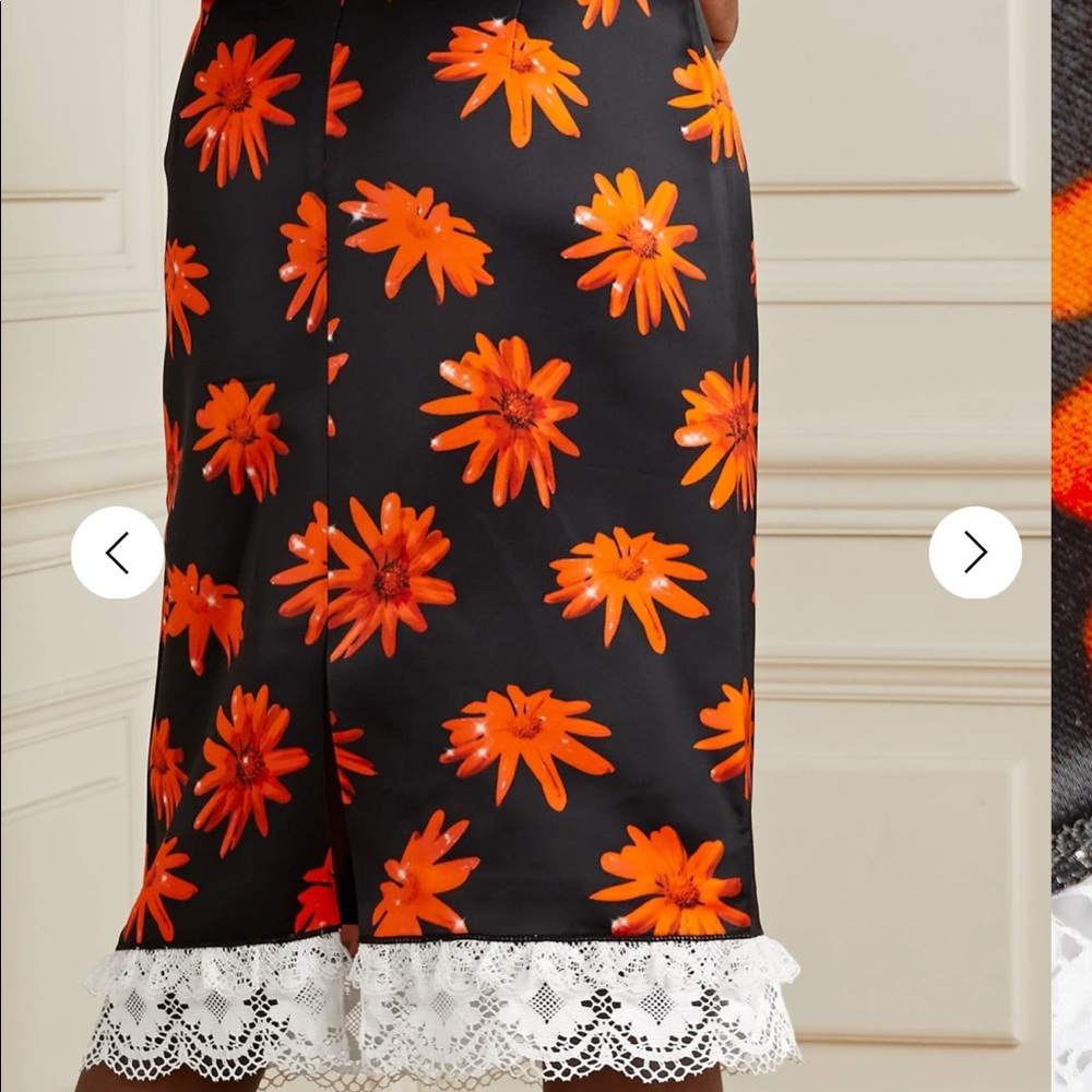 Meryll Rogge Orange Floral Daisy Skirt - Picture 3 of 7